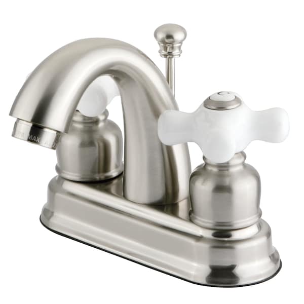 4" Centerset Bathroom Faucet, Brushed Nickel